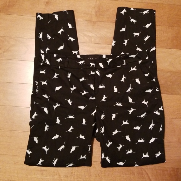 Mohito Collection Pants - Mohito Collection Black/White Cat Print Pant - 38